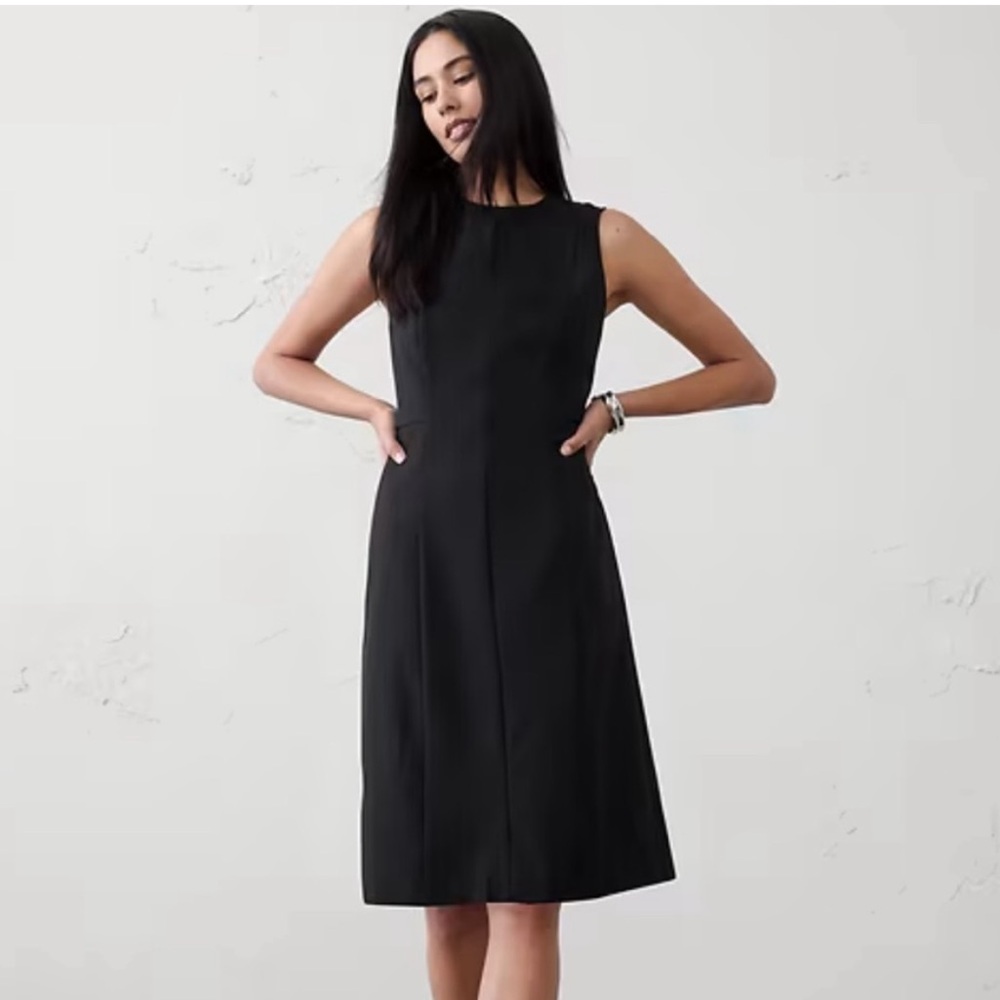 Banana Republic Classic Midi Black Sheath Dress